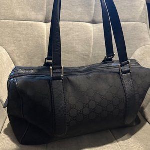 🌟 Gucci GG Black Canvas and Leather Medium Shoulder Bag - Rare Find! 🌟